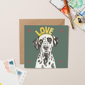 Dalmatische liefdeskaart met goudfolie