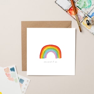 Carte « Je suis fier de vous » arc-en-ciel