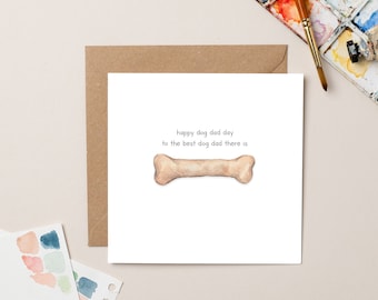 Carte fête des pères papa chien