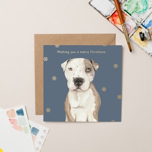 Tarjeta de Navidad StreetVet Ty Charity Lámina dorada
