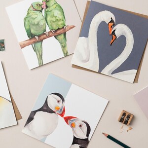 Carte oiseaux d'amour pingouin image 3