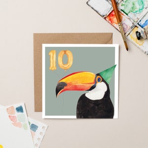 Toucan 10th Birthday card