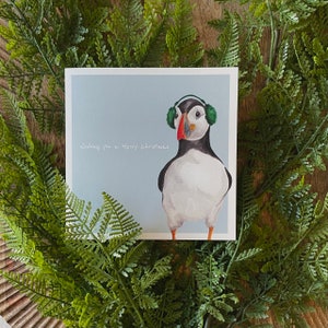 Carte de Noël Puffin