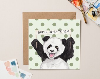 Father's Day Panda with Dots card