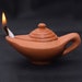 Aladdin Clay Oil Lamp Diyas Pot Handmade Separate Lid Self Handle Home Christmas Lighting Decor Free 20 wicks Slab clay Free Shipping 