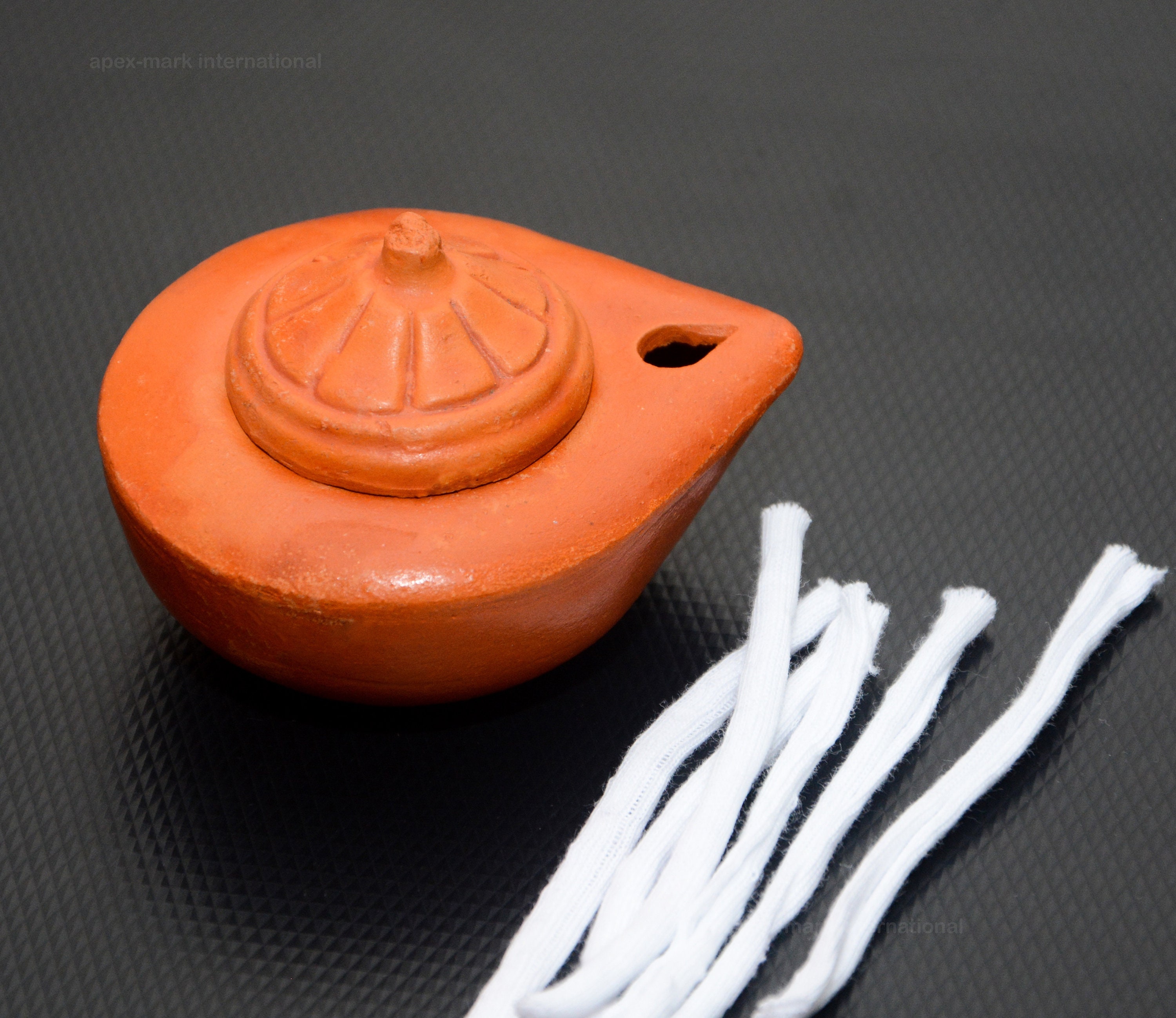 Clay Lamps Home Room Decor Oil Lamp Handmade Round Decorated Etsy