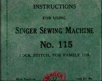 Modelo Singer: Máquina de Coser 115 _Manual de Instrucciones _Formato PDF _Descarga Digital