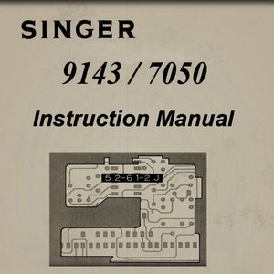 Singer 9143 / 7050 _Instruction Manual _PDF format _Digital Download