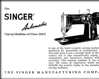 Singer 316 _Manual de instrucciones _Formato PDF _Descarga digital