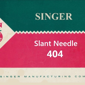 Singer  404 _Instruction Manual _PDF format _Digital Download