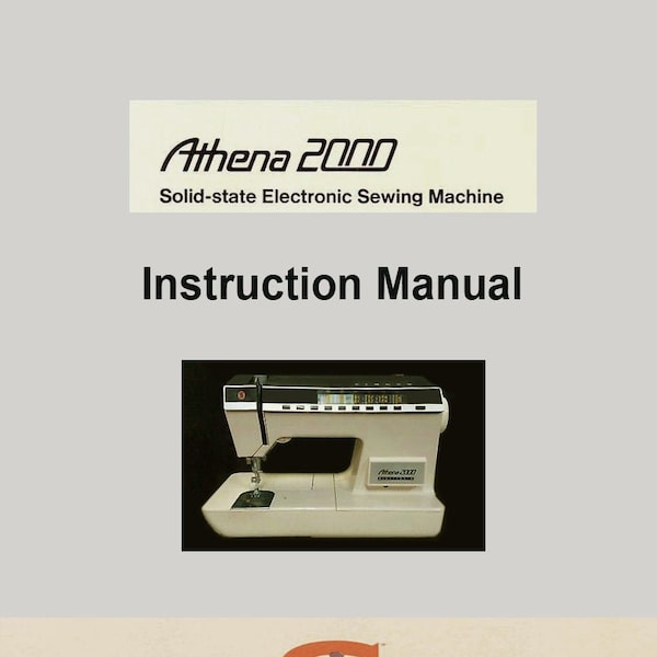 Singer Athena 2000 _Instruction Manual  (PDF format) _Digital Download