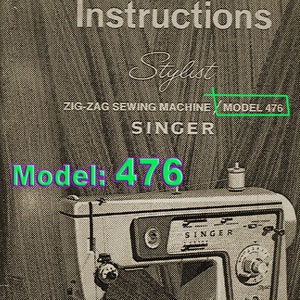 SINGER  476 Stylist _Instruction Manual _PDF Format _Digital Download