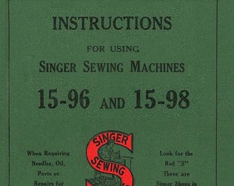 Singer 15-96 y 15-98 _Manual de instrucciones _Descarga digital _Formato PDF