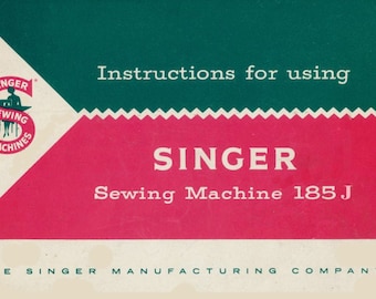 Singer  185J  Sewing Machine _Instruction Manual _PDF Format _Digital Download