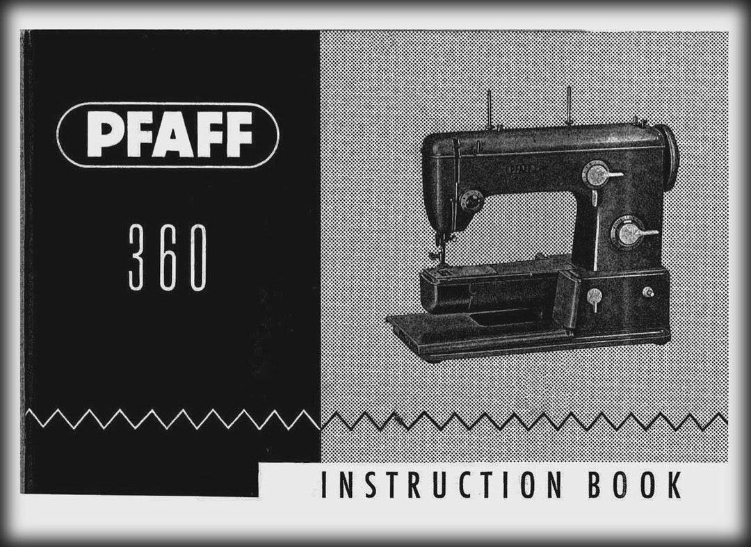 Pfaff 360 _instruction Book _digital Download _pdf Format Etsy