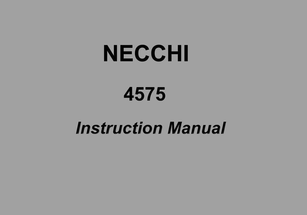 Necchi 4575 _instruction Manual _digital Download _PDF Format - Etsy