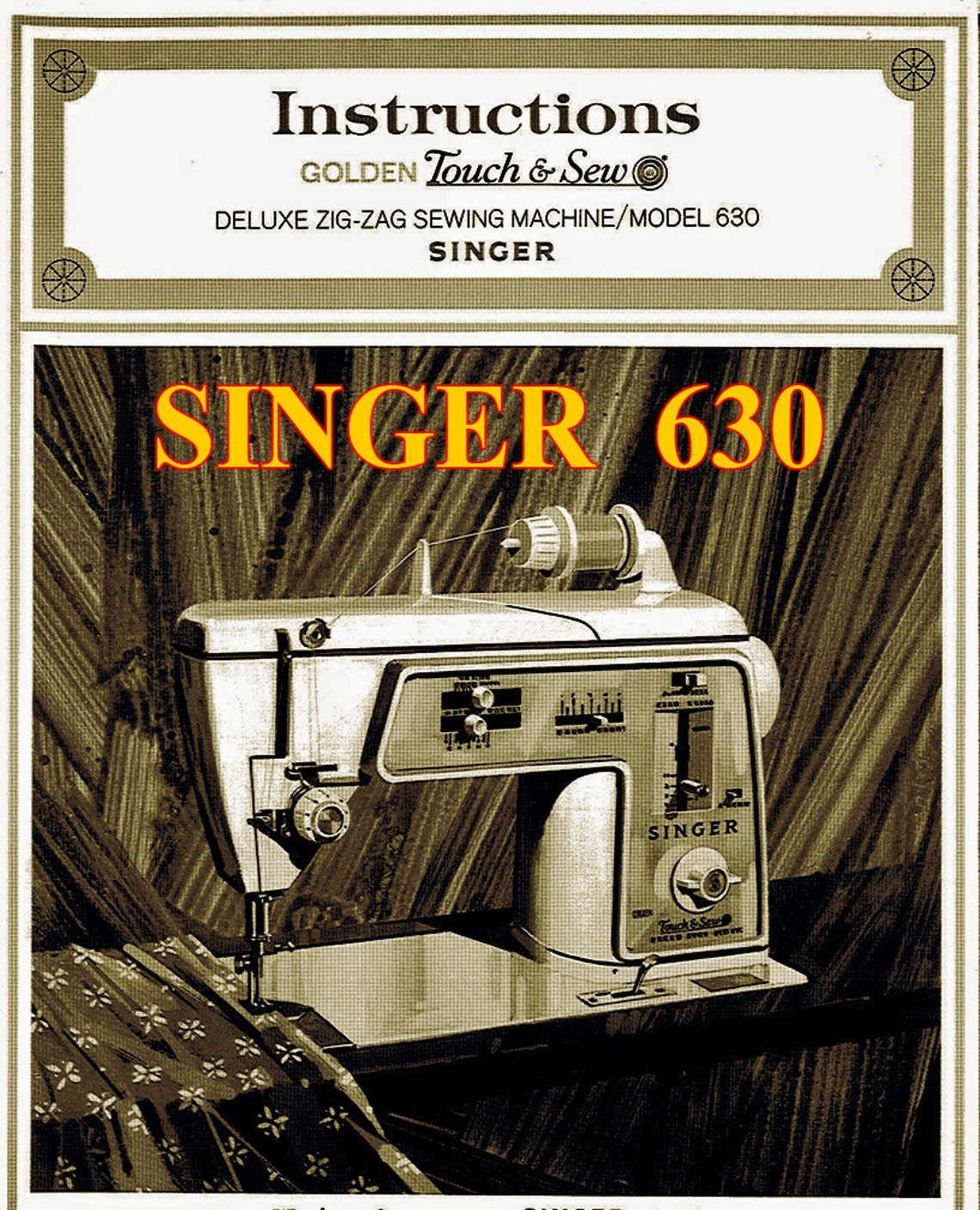 Singer 630 _golden Touch N Sew _instruction Manual _digital Download in