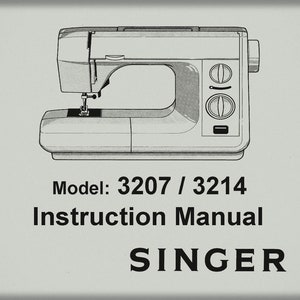 Singer 3207 _3214  Instruction Manual _Digital Download _PDF format
