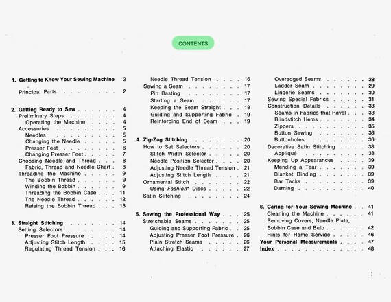 Stage 1 Third Edition Teacher’s Manual Singer 368 Fashion Mate _instruction Manual _PDF Format _digital