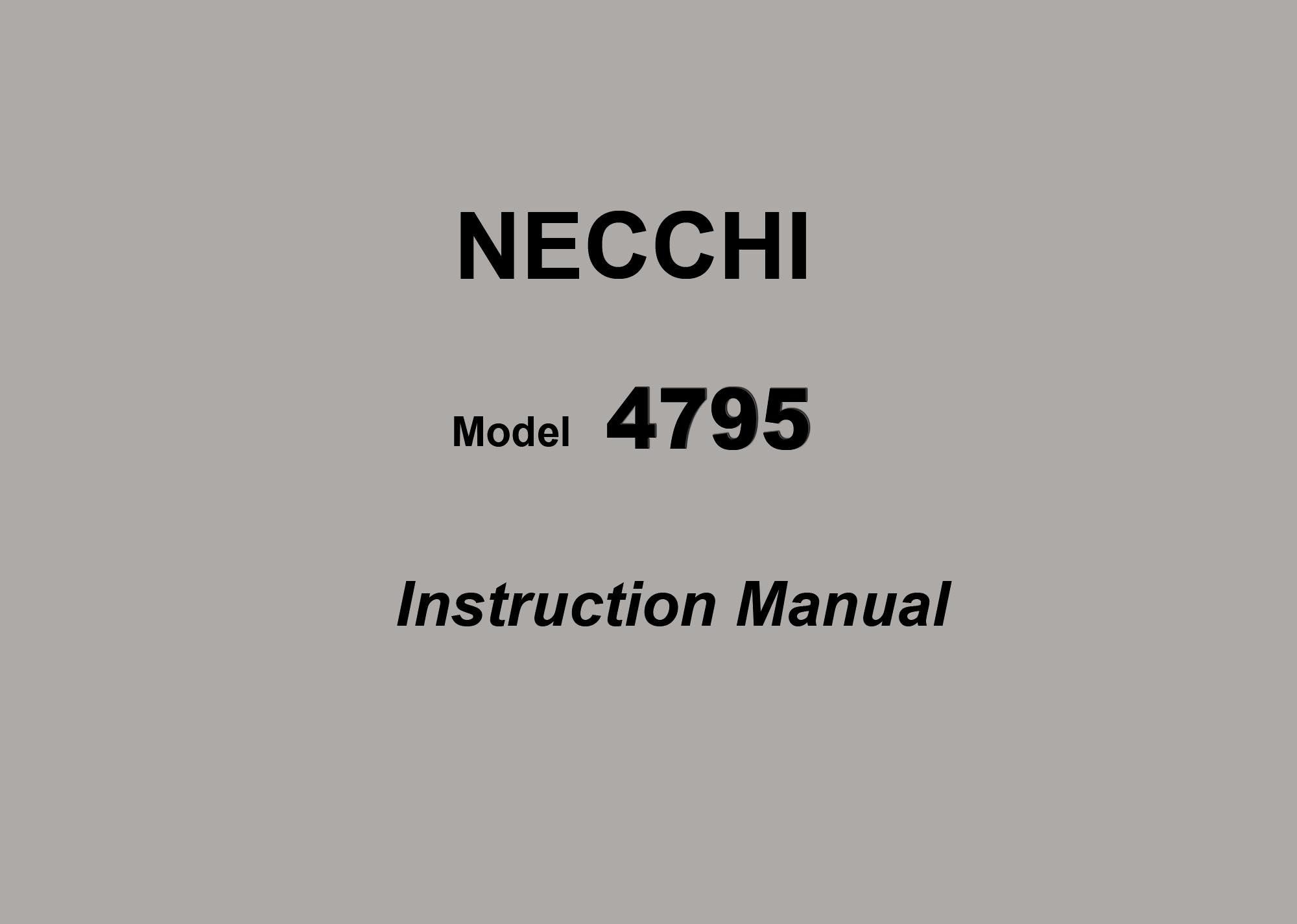 Necchi 4795 _instruction Manual _digital Download _PDF Format - Etsy