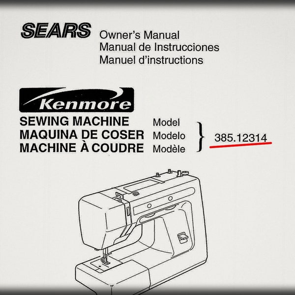 Kenmore _385. 12314 _Owners' Manual _Digital Download _PDF format _Digital Owner's Manual