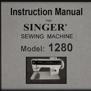 Singer  1280 _Instruction Manual _PDF format _Digital Download