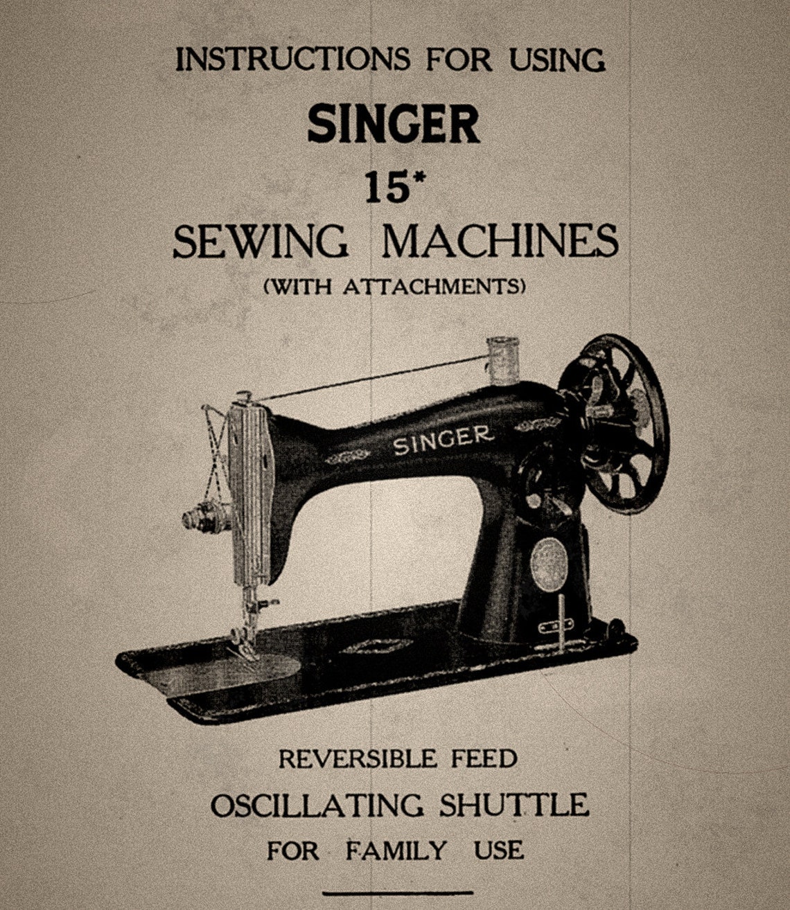 Singer 1588 _1589 _domestic Sewing Machine _instruction Manual
