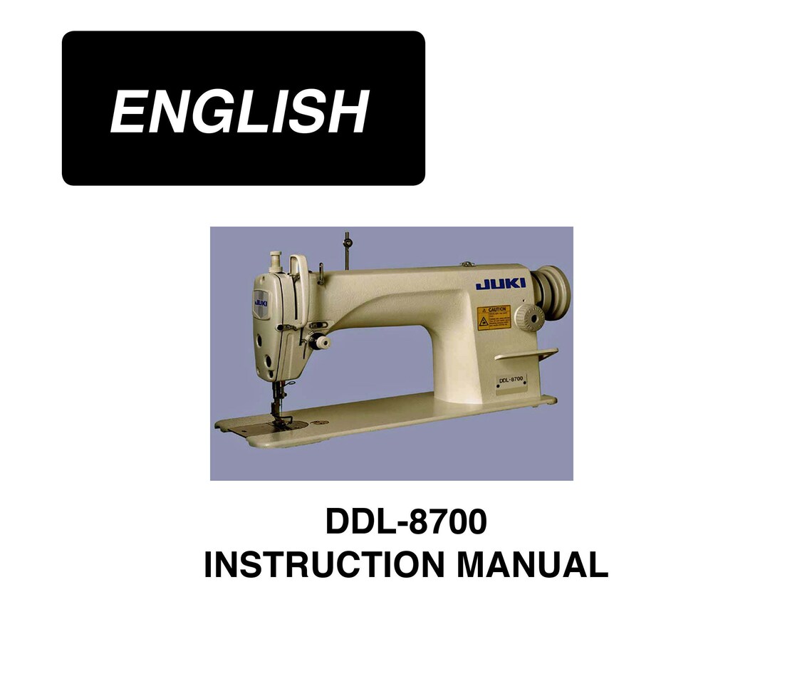 Juki DDL8700 Sewing Machine _instruction Manual Etsy