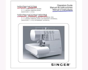 Singer 14SH744 _754 _764 _14CG744 _754 _Instrukcja obsługi _Pobieranie cyfrowe _Format PDF (Owerlok)