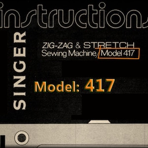 Macchina da cucire a zigzag Singer 417 _Manuale di istruzioni _Formato PDF _Download digitale