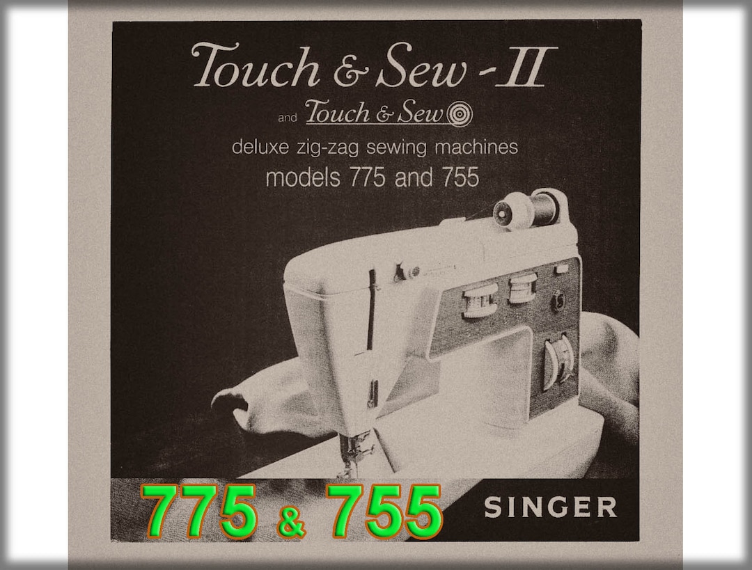 洋書 A Double Singleness Singer 755 _775 Touch & Sew _instruction Manual _digital Download