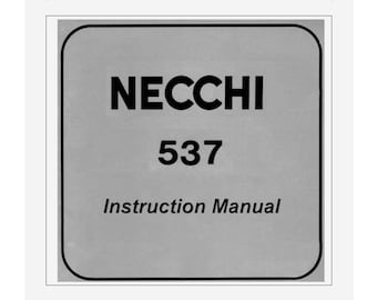 Necchi 537 _Gebruiksaanwijzing _Digitale download pdf-indeling