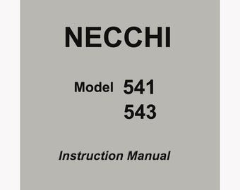 Necchi 541 _543 _Manual de Instrucciones _Descarga Digital _Formato PDF
