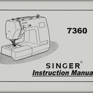 Manual de instrucciones Singer 7360 _Descarga digital _Formato PDF