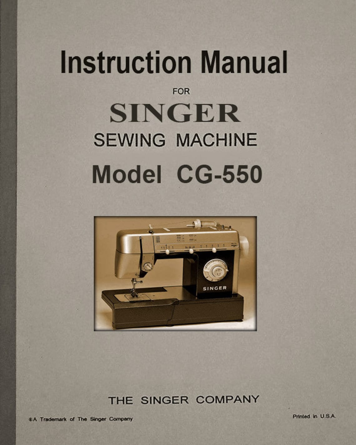 Singer Cg 590 C Manual