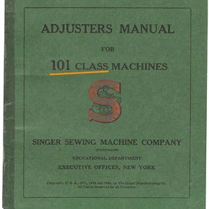 Singer  101 _Instruction Manual _Digital Download _PDF format