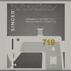 Singer 719 Manual de instrucciones _Descarga digital _Formato PDF