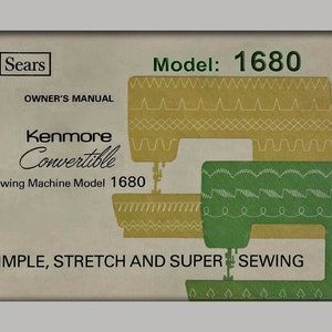 KENMORE  1680 _Owner&#39;s Manual _Digital Download _PDF format