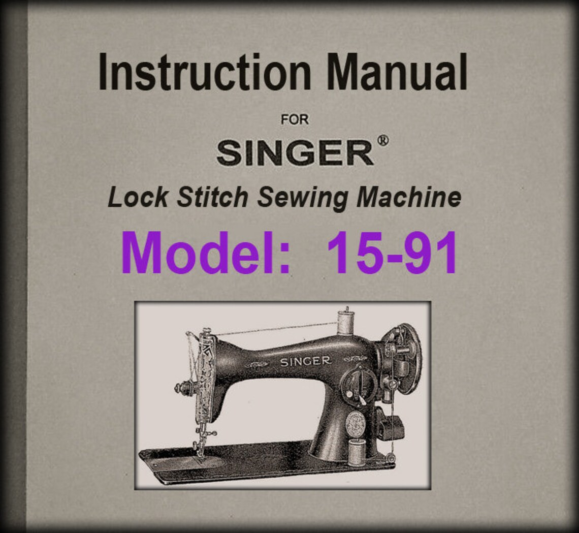 Singer Model 1591 _domestic Sewing Machine _instruction Etsy