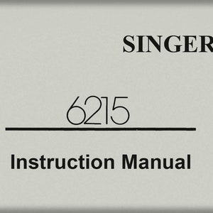 Singer 6215 _Manual de instrucciones _Descarga digital _Formato PDF