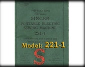 Singer 221-1 Featherweight _Instruction Manual _PDF format _Digital Download