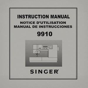 Singer 9910 _Manual de instrucciones _Descarga digital _Formato PDF
