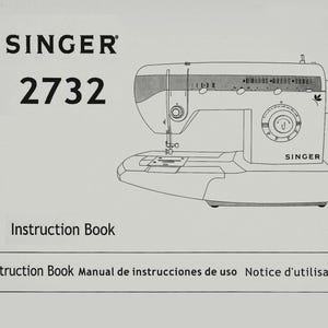 Singer 2732 _Instruction Book _Digital Download _PDF format