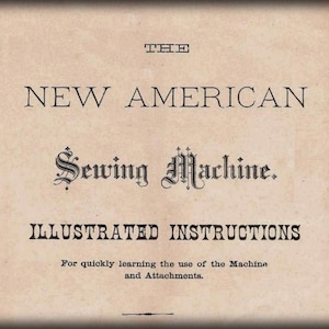 Nueva máquina de coser americana _Manual de instrucciones _Descarga digital _Formato PDF