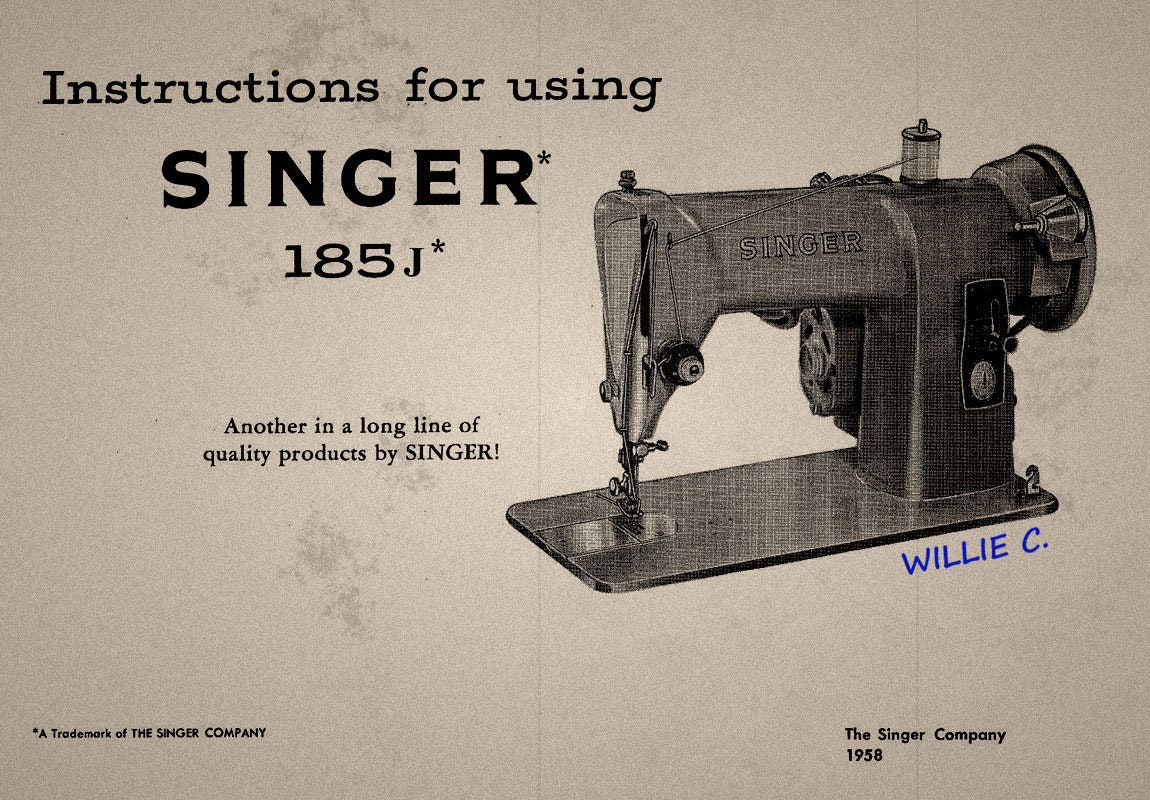 Singer 185J Sewing Machine _instruction Manual _PDF Format _digital