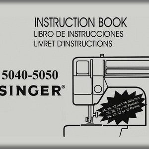 Singer 5040 _5050 _Instruction Book _Digital Download _PDF format