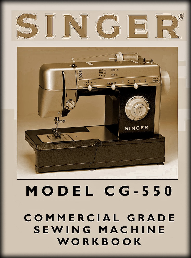 Singer CG550 Sewing Machine _WORKBOOK _digital Download _PDF Etsy