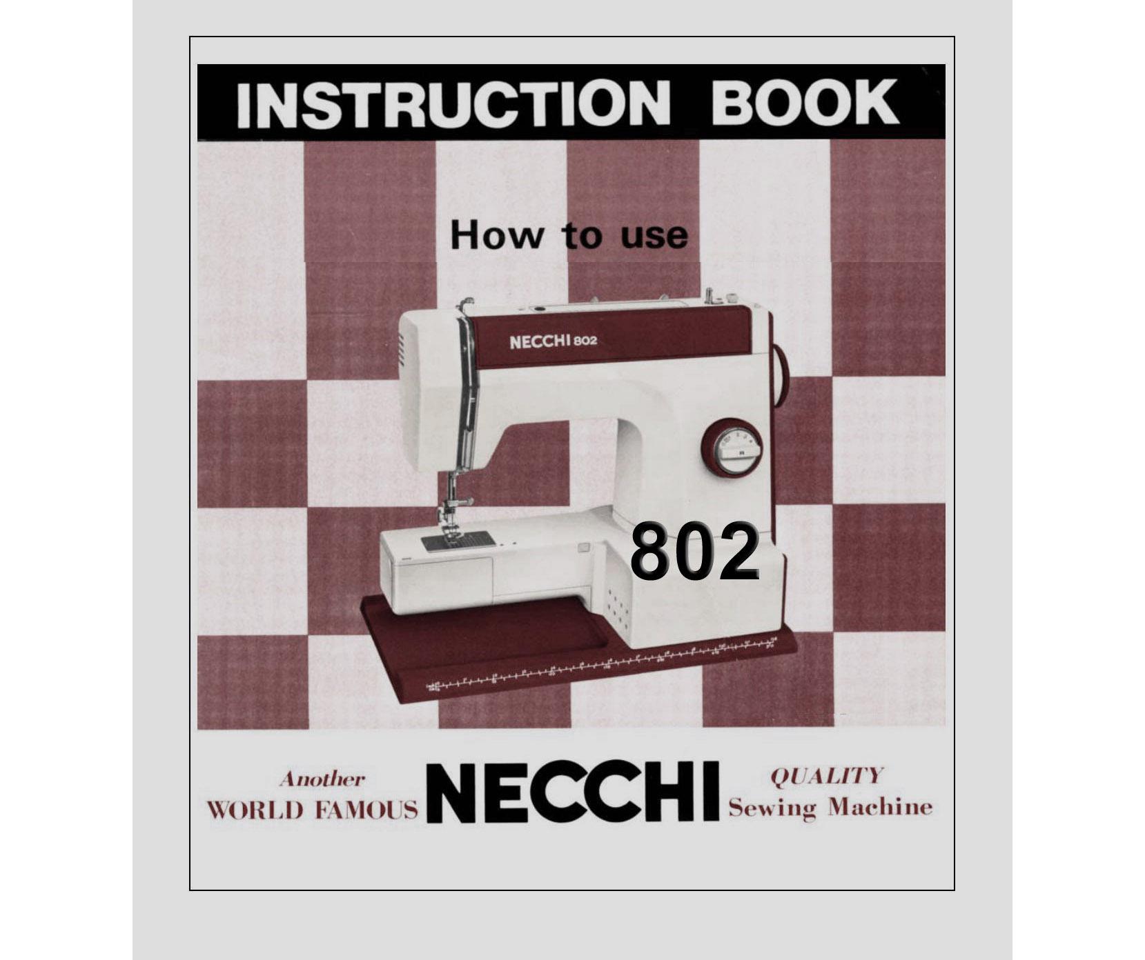 Necchi 802 _instruction Manual _digital Download _PDF Format - Etsy
