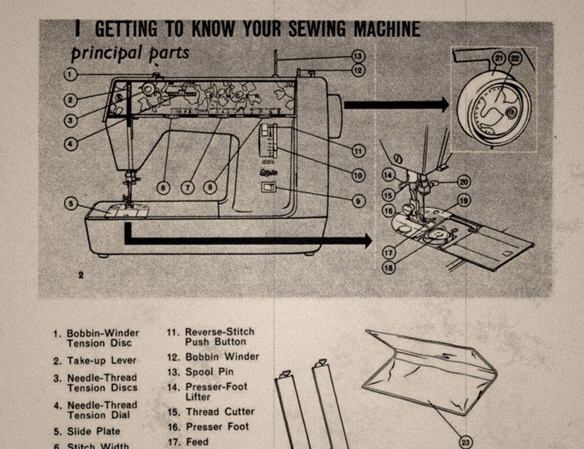 Singer 354 Genie _instruction Manual _PDF Format _digital Download Etsy
