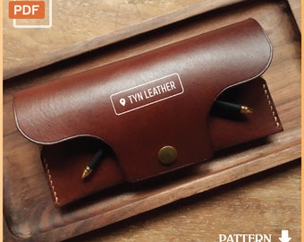 Patrón de funda de cuero para gafas: Impresión A4 (Patrón PDF)